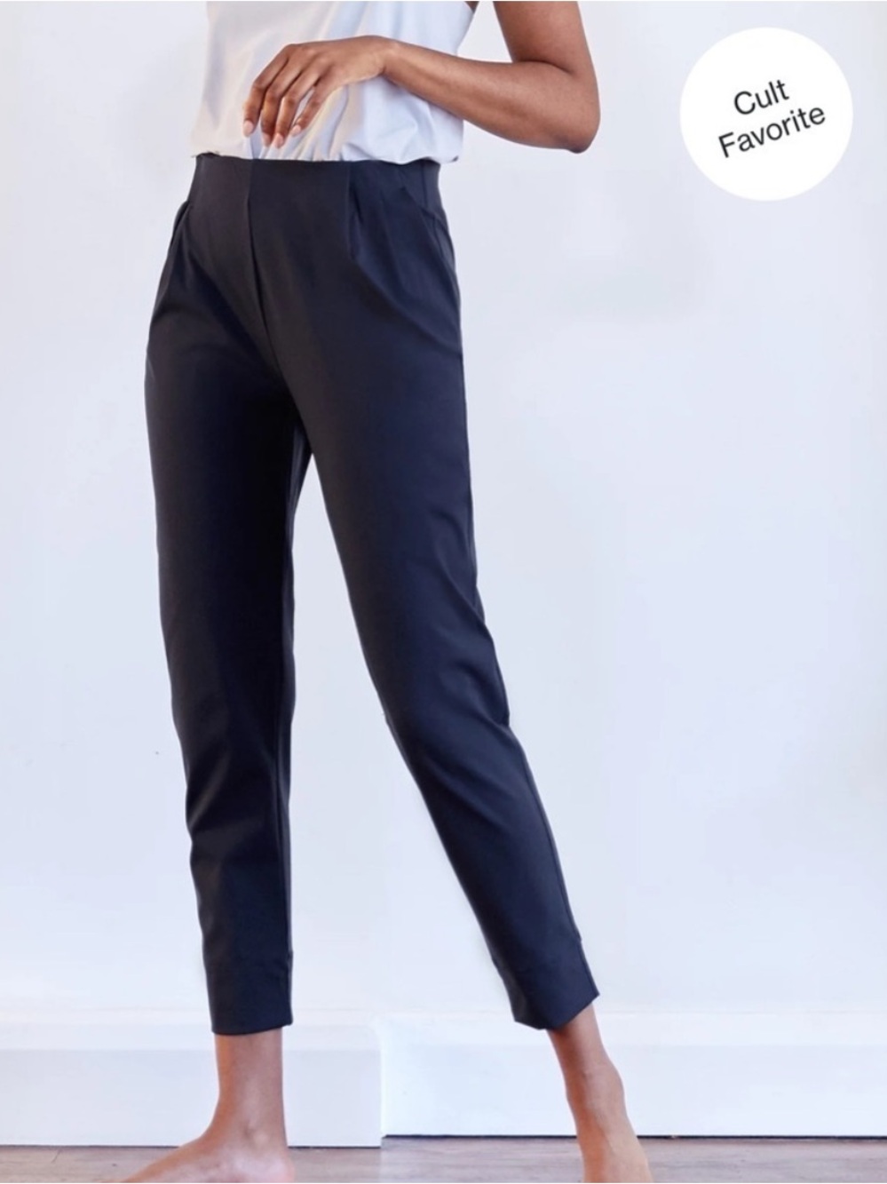 Aday Turn It Up Pants Midnight Navy Blue Travel Office Essential Minimalist
